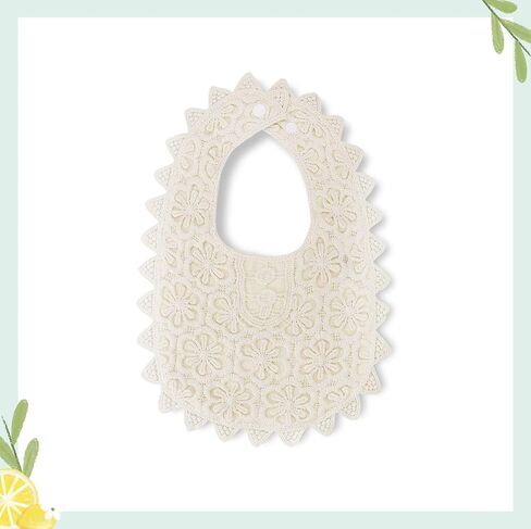 Baby Bib For Girls,Soft Lace Baby Drool Bib 0-12 months 2 Pack in Kuwait