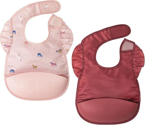 Tiny Twinkle Silicone Pocket Bibs - Waterproof, Food Catching, Mess-Proof Bibs for 6-24 Months Baby Boy and Girl, Toddlers in Kuwait