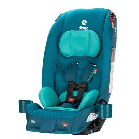 Diono Radian 3R, All-in-One Convertible Car Seat, Rear and Forward Facing, 10 Years 1 Car Seat, Slim Fit 3 Across, Blue Surge in Kuwait