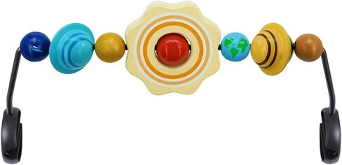 iGRATENS Baby Bjorn Bouncer Toy Bar, Hand-Painted Wooden Toy for Baby Bouncer Soft & Bliss, Easy to Attach and Remove, Child-Friendly Materials, Rich Color Design for Curious Babies, Sun & Planets in Kuwait
