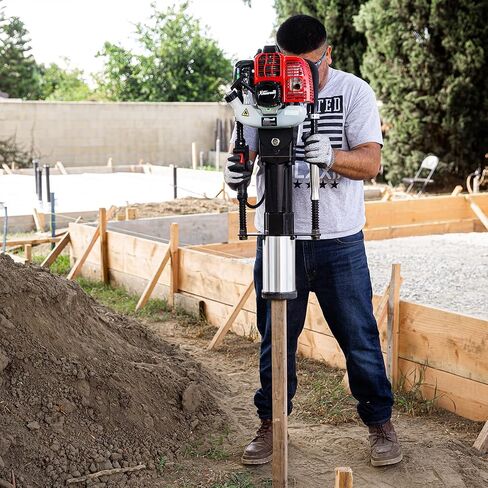 XtremepowerUS 52cc Gas Fence Post Driver, Heavy-Duty 2-Stroke Gasoline T-Post Driver with Carrying Case, Portable Pile Driver for Fence Posts, Sign Posts, Ground Rods & Stakes, EPA Certified in Kuwait