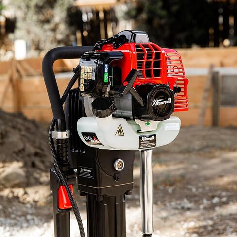 XtremepowerUS 52cc Gas Fence Post Driver, Heavy-Duty 2-Stroke Gasoline T-Post Driver with Carrying Case, Portable Pile Driver for Fence Posts, Sign Posts, Ground Rods & Stakes, EPA Certified in Kuwait