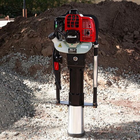XtremepowerUS 52cc Gas Fence Post Driver, Heavy-Duty 2-Stroke Gasoline T-Post Driver with Carrying Case, Portable Pile Driver for Fence Posts, Sign Posts, Ground Rods & Stakes, EPA Certified in Kuwait