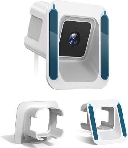 SURVADV® Wyze Window Mount for Wyze Cam V4/V3/V3 Pro, Self-Adhesive, White | 20 Degree Tilt Wyze V4 Window Mount for Indoor/Outdoor Monitoring; Reflection-free, Damage-free, No-Drill Adhesive Install in Kuwait