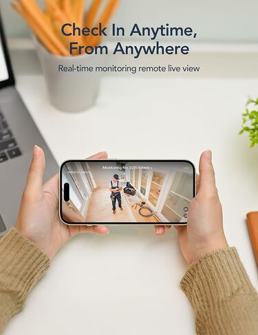 GNCC 2.4GHz Indoor Security Camera for Home, 1080P Baby & Pet Cam, GC3B-2P | Baby & Pet Monitoring, Motion & Sound Detection, Two-Way Audio, Black & White Night Vision, Flexible Cloud & SD Storage in Kuwait