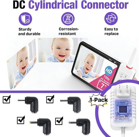 Baby Monitor Charger Compatible with VTech Baby Monitor VM901 | Compatible with VTech VM919HD VM919-2HD VM819 VM819-2 PU Video Monitor, Universal 5V Power Cord/Adapter/Charging Cable in Kuwait