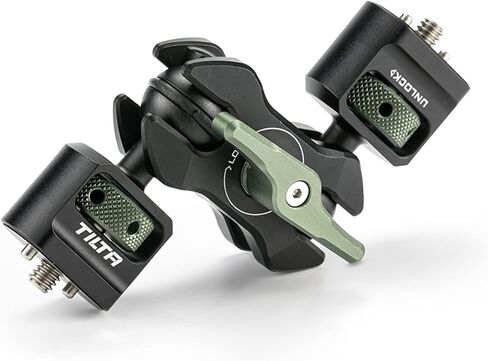 Tilta Mini Articulating Arm | Mount Camera Accessories with 1/4"-20 to 1/4"-20 (with Locating Pins) Connectors (Others Available Separately) | TA-MAA | 2 Ball Heads, 1/4-20 with Retractable Locating Pins, Aluminum, 9.9 Lb Load Capacity in Kuwait