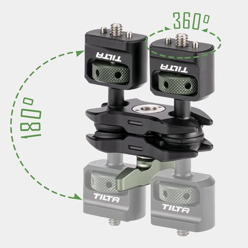 Tilta Mini Articulating Arm | Mount Camera Accessories with 1/4"-20 to 1/4"-20 (with Locating Pins) Connectors (Others Available Separately) | TA-MAA | 2 Ball Heads, 1/4-20 with Retractable Locating Pins, Aluminum, 9.9 Lb Load Capacity in Kuwait