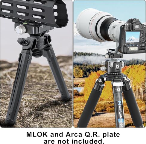 Arca Swiss Lever Lock Clamp for Magpul Mlok Bipod, Camera Quick Release Clamp Mlok Rail WEYLLAN AL60 All Metal Quick Release Plate Adapter for Tripod Ball Head, Knob Locking & Lever Locking in Kuwait
