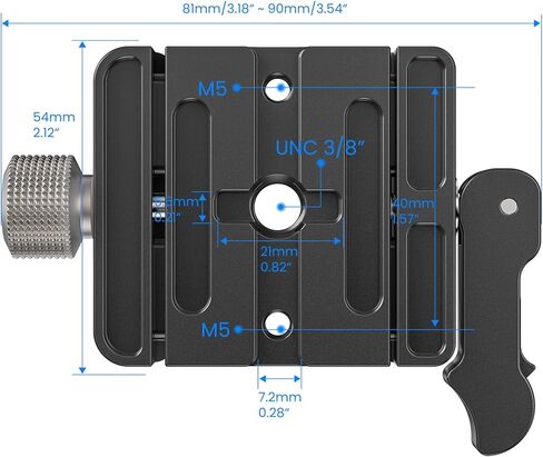 Arca Swiss Lever Lock Clamp for Magpul Mlok Bipod, Camera Quick Release Clamp Mlok Rail WEYLLAN AL60 All Metal Quick Release Plate Adapter for Tripod Ball Head, Knob Locking & Lever Locking in Kuwait