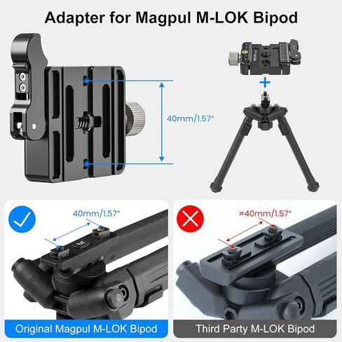 Arca Swiss Lever Lock Clamp for Magpul Mlok Bipod, Camera Quick Release Clamp Mlok Rail WEYLLAN AL60 All Metal Quick Release Plate Adapter for Tripod Ball Head, Knob Locking & Lever Locking in Kuwait