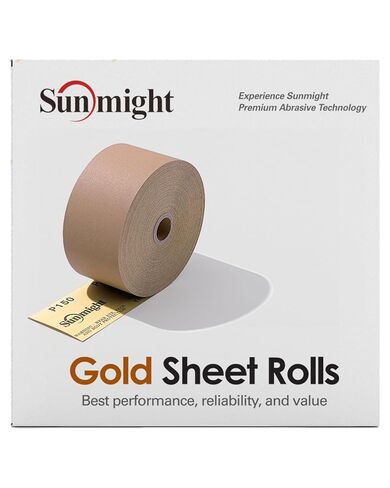 Sunmight Film 320 Grit Sandpaper Roll 2-3/4" x 25 Yards – PSA Longboard Sandpaper – Adhesive Backed for Auto Body, Wood, Metal, Marine & Aerospace – Durable Latext Paper Backing for Smooth Sanding in Kuwait