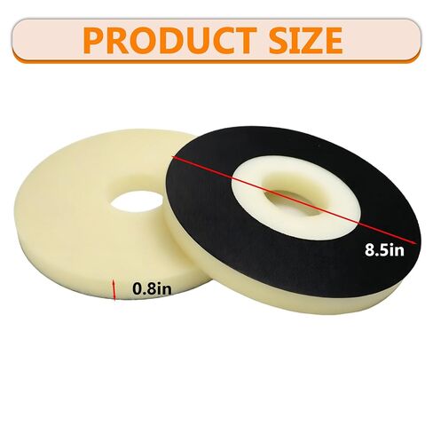 6 Pack 9 Inch Sanding Backup Pad, with 2 Pairs Nitrile Gloves | Hook and Loop Foam Pad, Compatible with Porter Cable 7800 Drywall Sander for Drywall Finishing in Kuwait