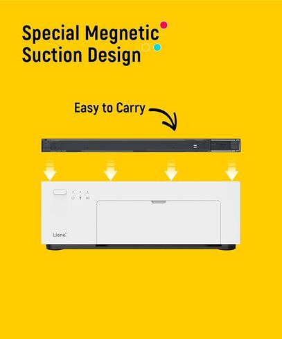 Liene M100 4x6'' Photo Printer, Phone Printer 100 Sheets & 3 Cartridges, Full-Color Photo, Portable Instant Photo Printer for iPhone Android, Thermal Dye Sublimation, Wi-Fi Picture Printer 100 Papers in Kuwait