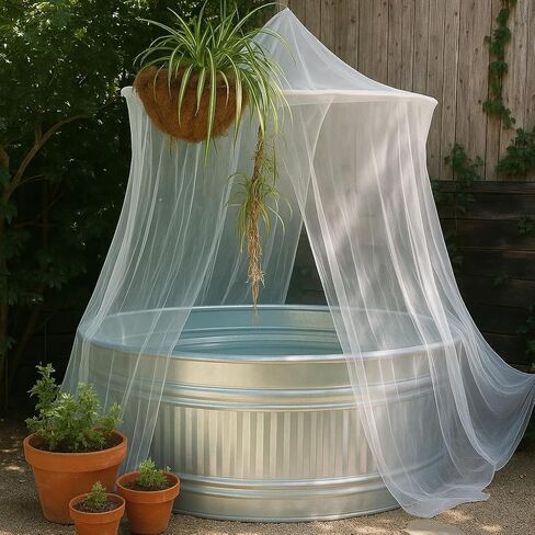 Large Mosquito Net for Bed or Outdoor Patio | 5FT Diameter Top Ring | Wide Base Bed Canopy | Insect & Bug Netting for Bedroom, Garden & Terrace in Kuwait