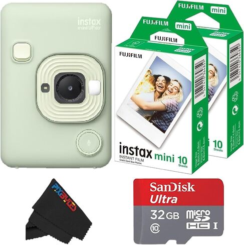 Fujifilm Mini LiPlay Hybrid Instant Camera with Mini Film (Misty White, w/ 20 Film Sheets) in Kuwait