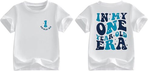 Birthday Boy Shirts in My Era Birthday T-Shirt for Kids Short Sleeve Star Letter Print Toddler Boys Tee Tops in Kuwait