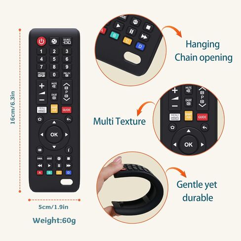 Baby Remote Toys for 0-6, 6-12 Months, Food Grade Silicone Teething Toys,Chew Toys for Babies 3-24 Months, Upgraded TV Remote Control Shape Teether Toys for Baby and Infants in Kuwait