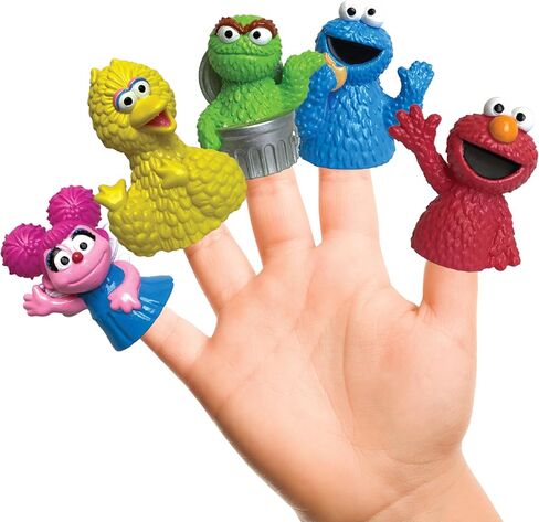 Sesame Street 5 Piece Finger Puppet Set - Easter Basket Stuffers, Easter Egg Fillers, Easter Decorations, Party Favors, Educational, Playtime, Bath Toys (69230), 0.14 pounds in Kuwait
