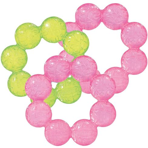 Infantino Water Teethers, Cooling & Massaging Relief, Lime/Pink, 3-Pack in Kuwait
