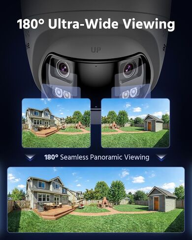 ANNKE 4K PoE Security Camera System with Dual-Lens, 180°Wide Angle, 2TB HDD | 8 Channel 12MP H.265+ NVR, 4pcs 8MP Wired Surveillance IP Cameras Outdoor, Smart AI Human/Vehicle Detection, 2-Way Audio in Kuwait