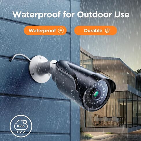TIGERSECU 2MP Metal Long Range Security Camera for TVI/CVI/AHD/CVBS DVRs | Hybrid 4-in-1 with OSD Switch, Weatherproof for Indoor and Outdoor Use, Power Supply and Coaxial Cable Sold Separately in Kuwait