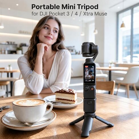 11-in-1 Accessories Kit Compatible with DJI Osmo Pocket 3/Xtra Muse Camera | with Portable Carrying Case, Magnetic Mount Stand, Fill Light, Mini Tripod, Backpack Strap Mount and Screen Protector in Kuwait