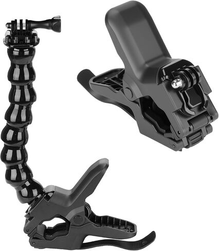 NEEWER Flexible Clamp Mount Compatible with GoPro DJI Action Cameras, GP-80 | Compatible with DJI Action 6 Osmo 360 Insta360 X5/4/3 AcePro series, Jaw Flex Super Clamp Holder Mount Accessories for Video in Kuwait