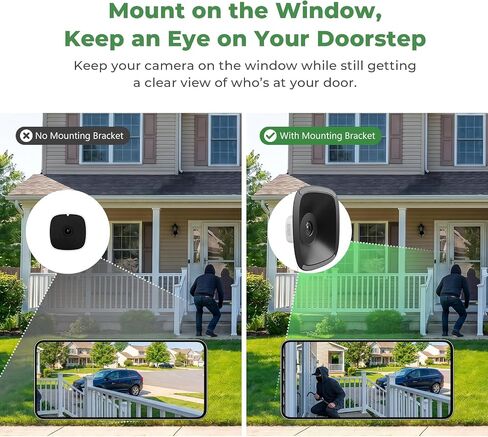 No Reflection Window Camera Mount – 4-Way Adjustable (Up/Down/Left/Right Tilt), Damage-Free Installation, （Not Magnetic, Works on Windows & Glass, Girafit, vebiliki, WYZE Window Camera in Kuwait