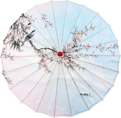 32" Handmade Chinese Oiled Paper Umbrella Oriental Style Parasol Portable Classical Dance Umbrella for Costumes Photography Cosplay Scenery in Kuwait