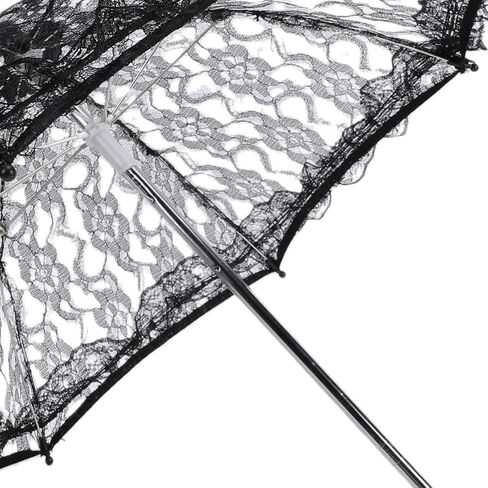 Fabater Vintage Ruffle Umbrella Stylish Lace Design Perfect for Weddings Photography and Performances 16.54in in Kuwait