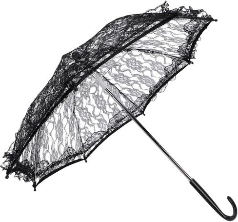 Fabater Vintage Ruffle Umbrella Stylish Lace Design Perfect for Weddings Photography and Performances 16.54in in Kuwait