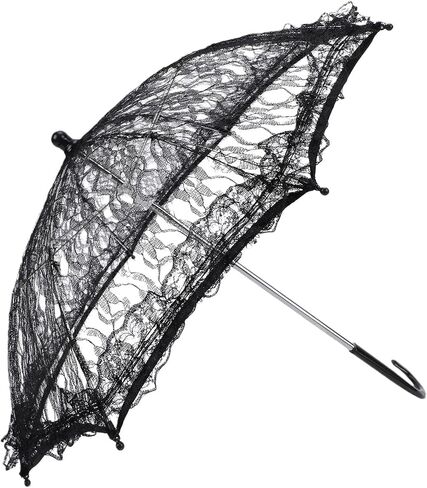 Fabater Vintage Ruffle Umbrella Stylish Lace Design Perfect for Weddings Photography and Performances 16.54in in Kuwait