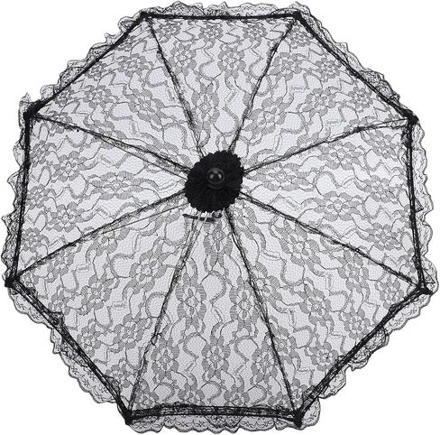 Jiawu Lace Parasol Umbrella Romantic Vintage Design Ideal for Bridal Events and Photography 16.54in in Kuwait