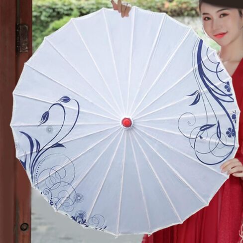 32 Inch Chinese Style Oiled Paper Umbrella Oil Paper Parasol for Stage Scenes Music Festivals Party Favors Film Photography, Style C in Kuwait