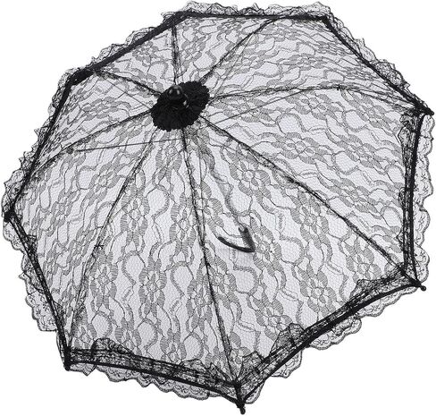 Fabater Romantic Bridal Parasol Lightweight Lace Umbrella for Vintage Events and Photo Shoots 16.54in in Kuwait
