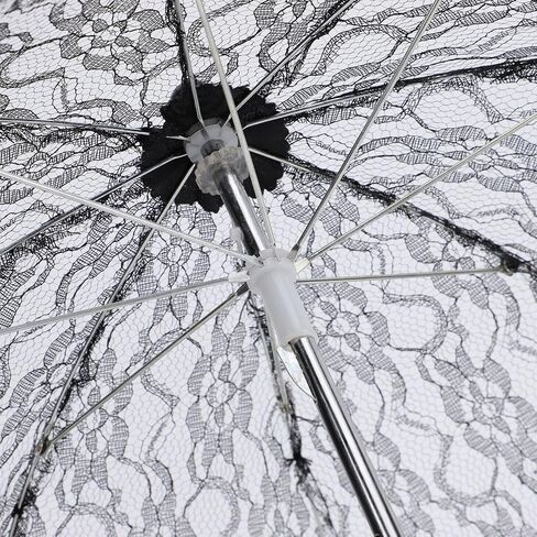 Fabater Romantic Bridal Parasol Lightweight Lace Umbrella for Vintage Events and Photo Shoots 16.54in in Kuwait