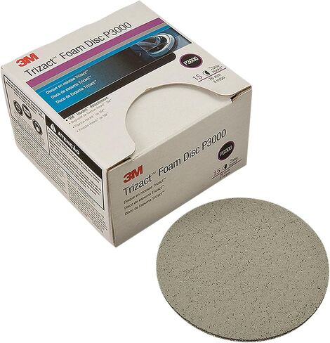 3M Trizact Hookit Foam Disc, 02096, 5 in, 3000, 15 discs per carton in Kuwait