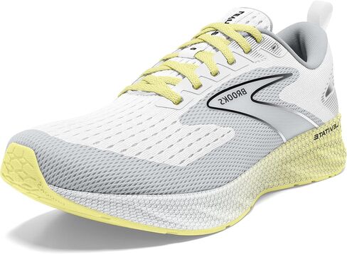 Brooks Women’s Levitate 6 Neutral Running Shoe - White/Oyster/Yellow - 9 Medium in Kuwait