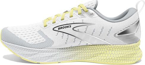 Brooks Women’s Levitate 6 Neutral Running Shoe - White/Oyster/Yellow - 9 Medium in Kuwait