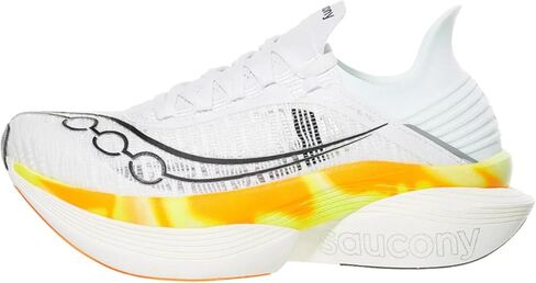 Saucony Unisex Endorphin Elite 2 Road Running Shoe, White/Peel, 11 Men/ 12.5 Women in Kuwait