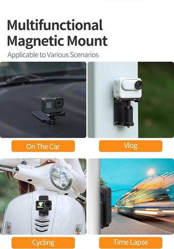 Magnetic Mount Stand Compatible with Insta360 X4/X5, with 1/4″ Screw Action Camera Accessories for Insta 360 x5/x4/x3/DJI Osmo Pocket 3/4/GoPro Hero 13/12 Quick Fixation in Kuwait