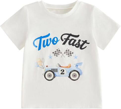 1st/2nd/3rd/4th Birthday Boy Outfit Race Car Theme Tee Shirt Balloons Flags Top 1-4 Year Old Boys Birthday Clothes in Kuwait