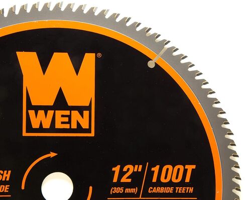 WEN BL1200 12-Inch 100-Tooth Carbide-Tipped Ultra-Fine Finish Professional Woodworking Saw Blade for Miter Saws and Table Saws, Silver in Kuwait