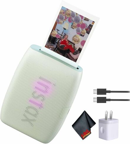Fujifilm INSTAX MINI Link 3 Smartphone Printer (Rose Pink) 60-Photo Bundle | For Mobile Photos, Parties & Scrapbooks | Includes Camera Bag, Cleaning Cloth in Kuwait