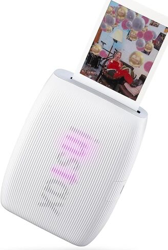 Fujifilm INSTAX Mini Link 3 Smartphone Printer with INSTAX Mini Instant Film and Sunshine Microfiber Cleaning Cloth... (3 Twin Pack (60 Sheets), Clay White) in Kuwait