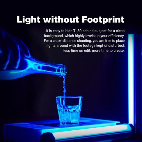 Godox TL30 Tube Light, Magnetic RGB Led Video Light Wand Stick, CRI 97+ TLCI 99+, 2700K~6500K, Dimmable Handheld LED Stick Light Bar w/2900mAh Battery, 37 FX, APP Control for Photography Video in Kuwait