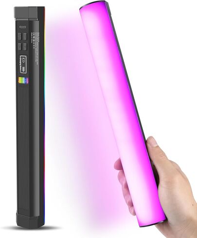 114 LEDs RGB Video Light Wand, Magnetic Handheld Magnetic Tube Light 2500K-9000K CCT & 20 Scene Modes with 3000mAh Battery, 95+ CRI, 120° Beam Angle for Photography YouTube TikTok Vlog in Saudi Arabia