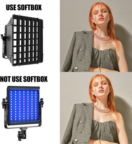 GVM Upgrade 800D RGB Video Light Kits with 2 Softboxes, Studio Lights with Bluetooth Control, 2 Packs Photography Lighting with 18 Lighting Scenes, led Panel Lights for Video Recording in Kuwait