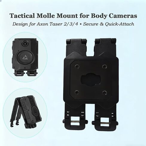 Camera Mount - Compatible with Axon Body Cameras 2/3/4, Lightweight Aluminum Alloy Construction, Suitable for Uniforms (Dual) in Kuwait
